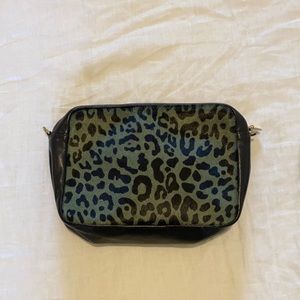Clare V leopard print clutch